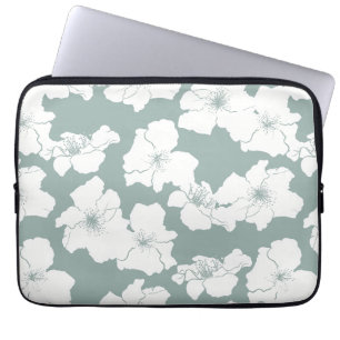 Falling for Camellia - Moss Laptop Sleeve