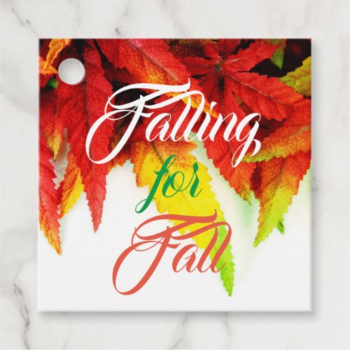 Falling for fall japanese maple leaves elegant red favor tags