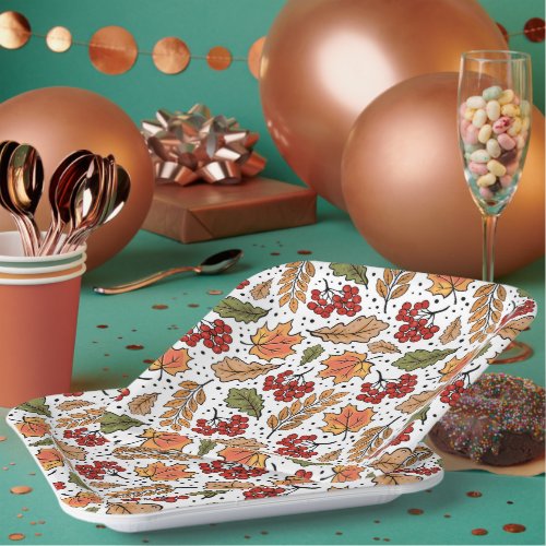 Falling For Fall Season Paper Plates