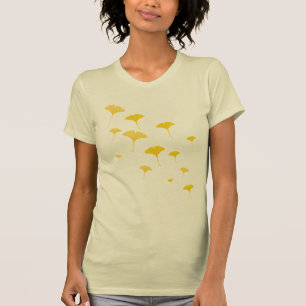 Falling Ginkgo Leaves T-Shirt