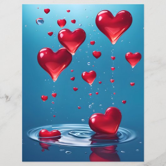 falling glossy hearts of Love  (Front)