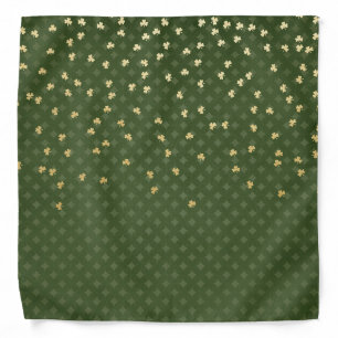 Falling Gold Shamrocks Bandana