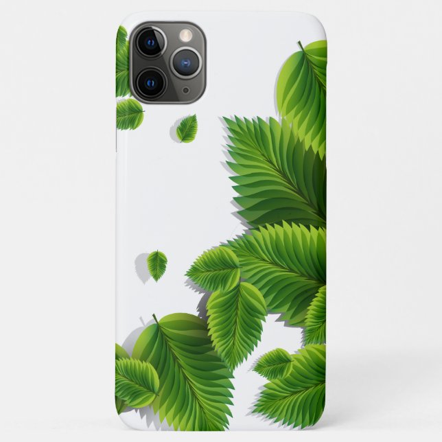 Falling Green Leaves Case-Mate iPhone Case (Back)