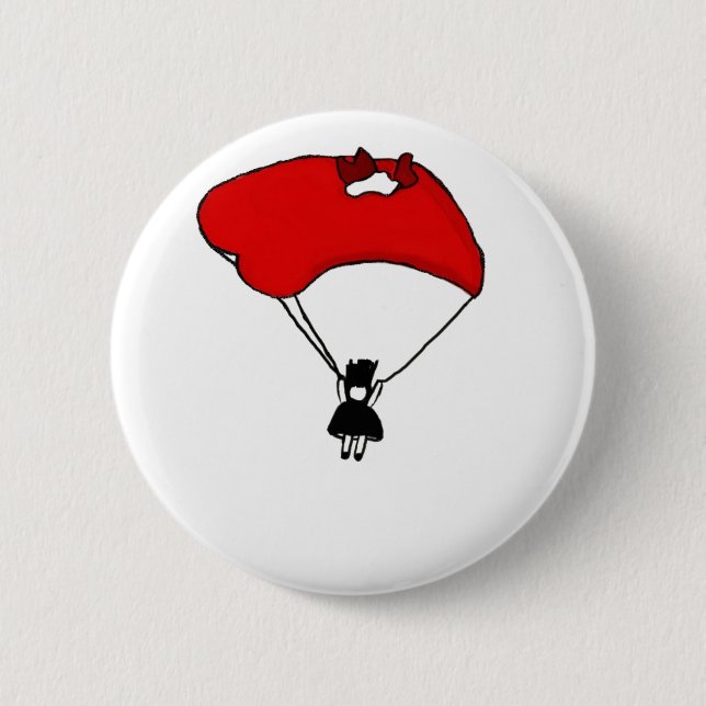 falling hard pinback button (Front)