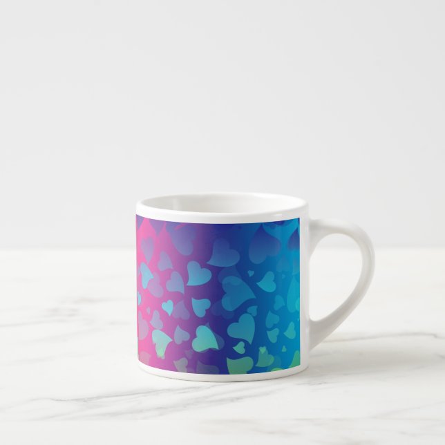 Falling Hearts Colorful Espresso Cup (Right)