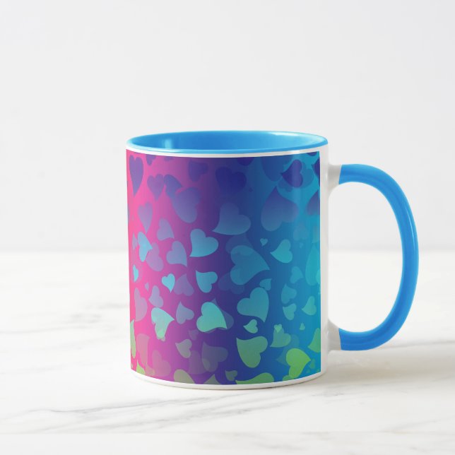 Falling Hearts Colorful Mug (Right)