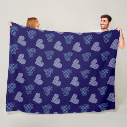 Falling Hearts in Spring Fleece Blanket