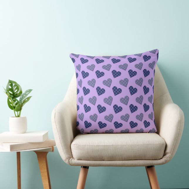 Falling Hearts in Spring Throw Pillow (Chair)