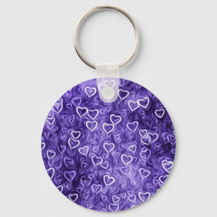 Falling Hearts - Purple Keychain