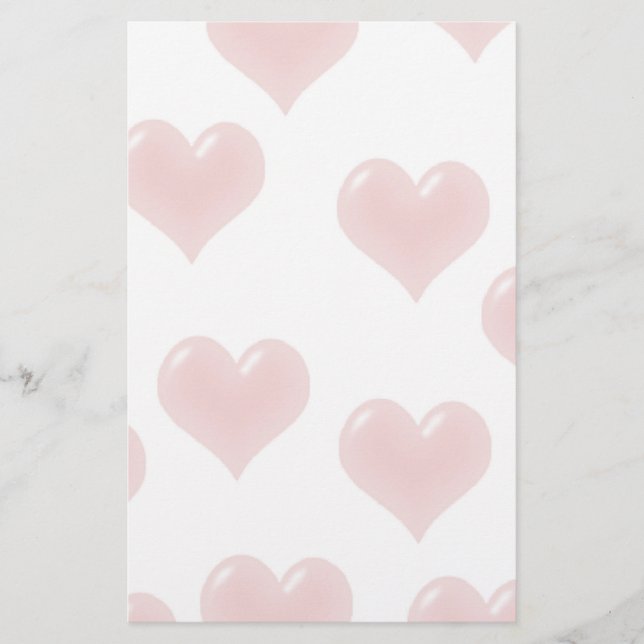 Falling Hearts Stationery (Front)
