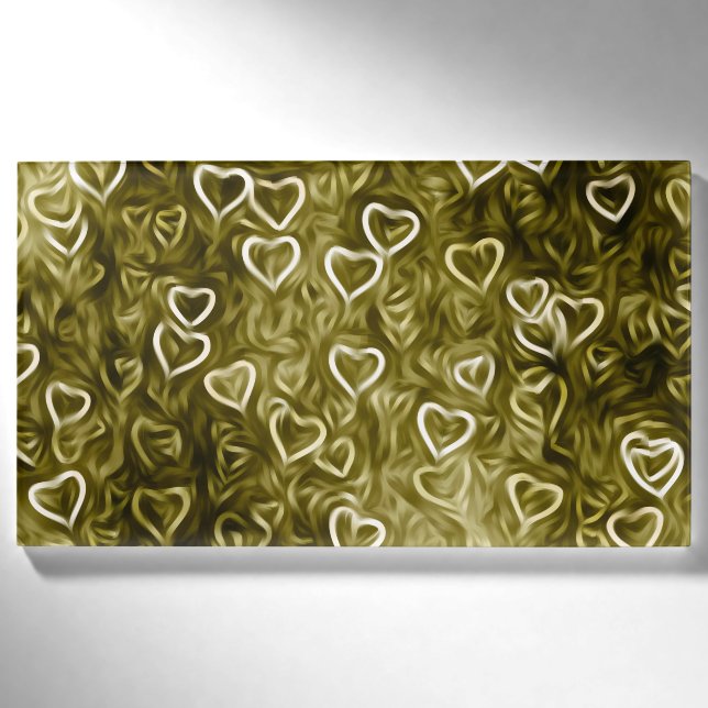 Falling Hearts - Yellow Name Tag (Front)
