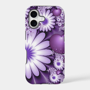 Falling in Love Abstract Flowers & Hearts Fractal iPhone 17 Case