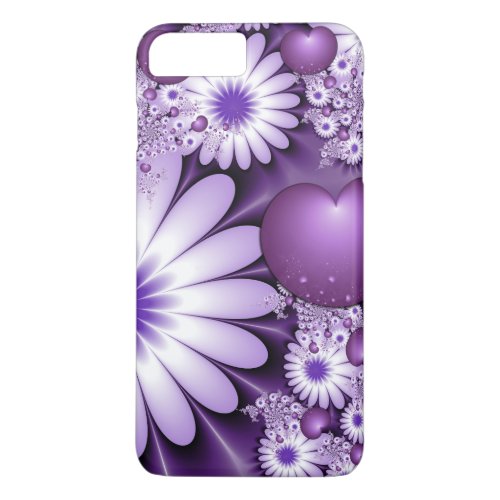 Falling in Love Abstract Flowers  Hearts Fractal iPhone 8 Plus7 Plus Case