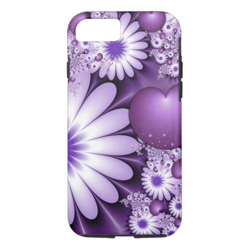 Falling in Love Abstract Flowers  Hearts Fractal iPhone 87 Case