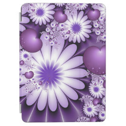 Falling in Love Abstract Flowers &amp; Hearts Fractal iPad Air Cover