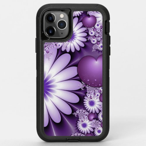 Falling in Love Abstract Flowers  Hearts Fractal OtterBox Defender iPhone 11 Pro Max Case