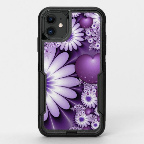 Falling in Love Abstract Flowers  Hearts Fractal OtterBox Commuter iPhone 11 Case