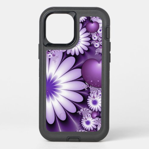 Falling in Love Abstract Flowers  Hearts Fractal OtterBox Defender iPhone 12 Pro Case