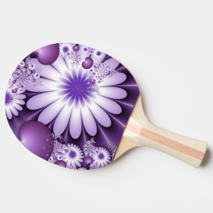 Falling in Love Abstract Flowers & Hearts Fractal Ping-Pong Paddle