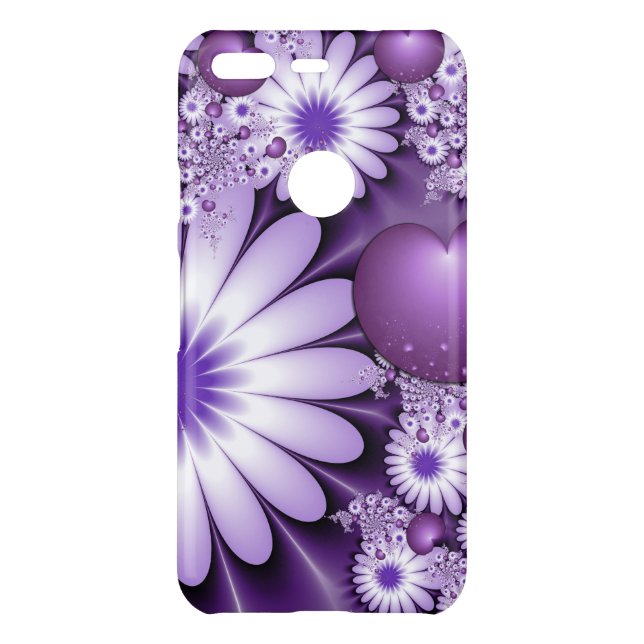 Falling in Love Abstract Flowers & Hearts Fractal Uncommon Google Pixel Case (Back)