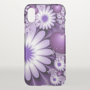 Falling in Love Abstract Flowers & Hearts Fractal iPhone XS Case