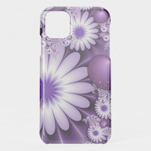 Falling in Love Abstract Flowers  Hearts Fractal iPhone 11 Case