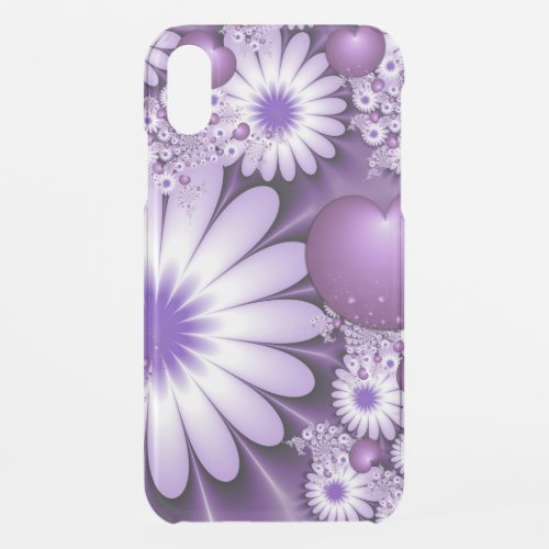 Falling in Love Abstract Flowers  Hearts Fractal iPhone XR Case