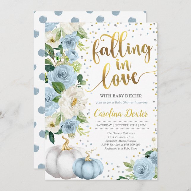 Falling In Love Baby Shower Invitation Fall Shower (Front/Back)