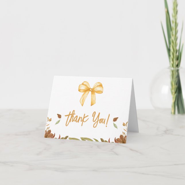 Falling in Love Baby Shower Thank You Card (Front)