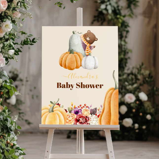 Falling in Love Baby Woodland Baby Shower Foam Board (Creator Uploaded)