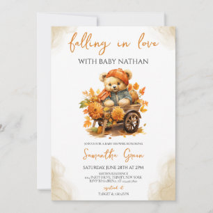 Falling in Love Bear Baby Shower Invitation