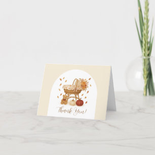 Falling in Love Boho Baby Shower Thank You Card