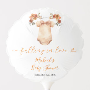 Falling In Love Floral Baby Clothes Baby Shower Balloon