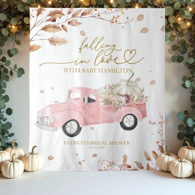 Falling In Love Girl Baby Shower Backdrop (Creator Uploaded)