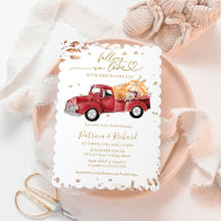 Falling In Love Red Truck Pumpkin Baby Shower
