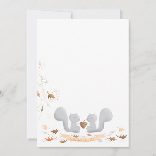 Falling in Love Squirrel Bridal Shower Invitation