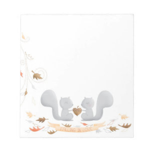 Falling in Love Squirrel notepad