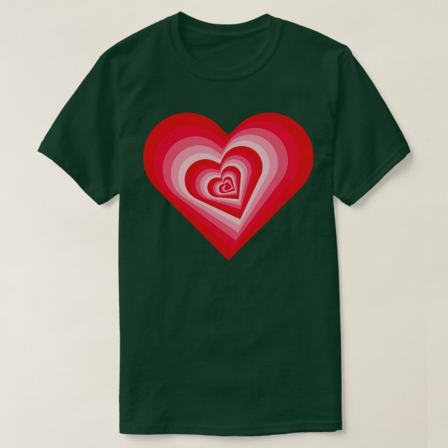 Falling in Love Valentines Day Heart Pattern 2 T-Shirt (Design Front)