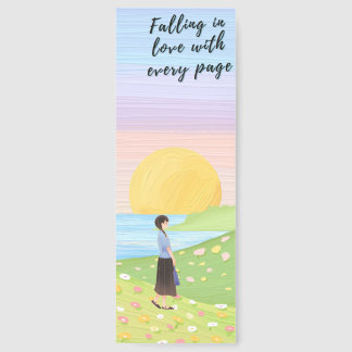Falling in Love with Every Page Romantic Sunset Bo Bookmarks
