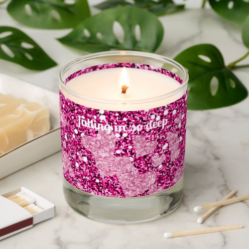 Falling in so Deep Pink Hearts Scented Candle