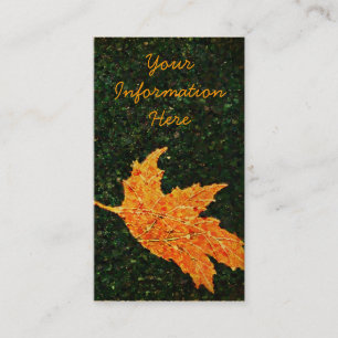 Falling Leaf Oil Painting Business Card