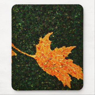 Falling Leaf Oil Painting Mouse Pad