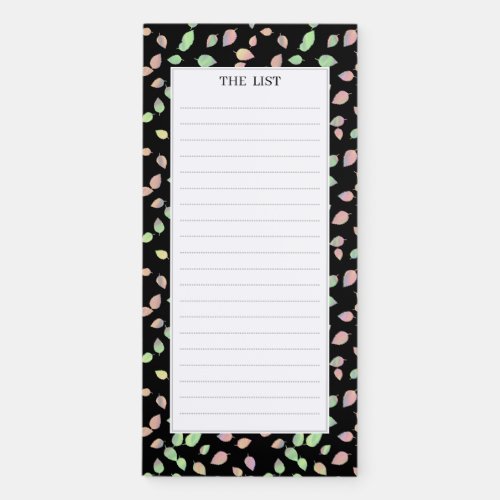 Falling Leaf Silhouettes Magnetic Notepad