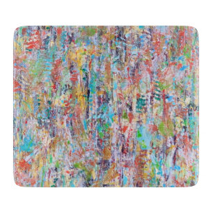 Falling Leaves 6 x 7 Deco Glass Cutting Board