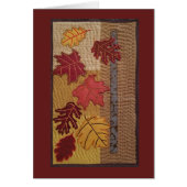 "Falling Leaves" Art Quilt/ Maroon (Front)