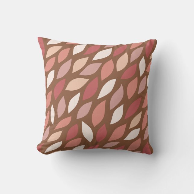 Falling leaves, autumn colors throw pillow (Front)