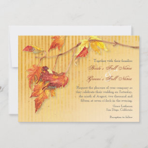 Falling Leaves - Autumn Fall Wedding Invitations