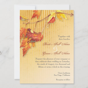 Falling Leaves - Autumn Fall Wedding Invitations