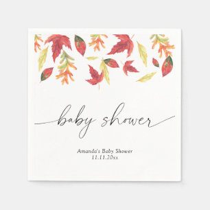 Falling leaves Baby Shower Napkins