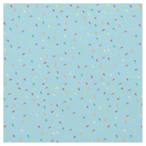 Falling Leaves - Blue Fabric